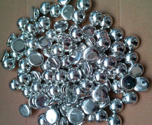 Electroplated tin pure tin hemisphere